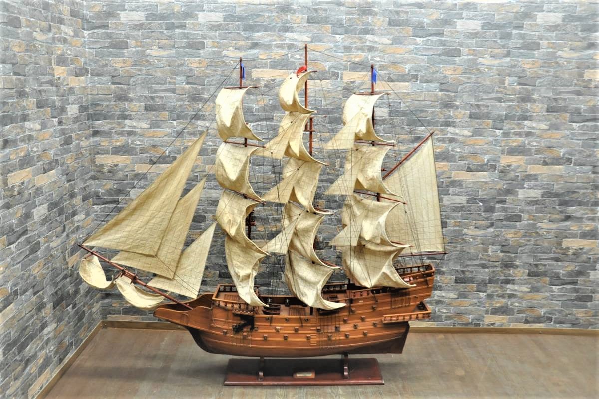 大迫力 ゴールデンハインド 大型模型 1560 H1600×全長1800 帆船 海賊船 