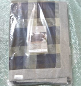 MELMO メルモ ラグ 130×185cm カーペット ブルー 北欧 ブロックチェック インド綿 裏面不織布 お洒落♪ 未使用品♪を買い取りました♪(^_-)-☆