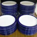 皿 60枚 まとめて 藍色 プレート 小皿 Φ22.7cm 大量を買い取りました♪(^_-)-☆