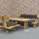 カントリー コーヒーテーブルセット ローテーブル ローソファ 2人掛け 1人掛け ソファ ベンチ カフェ 木製を買い取りました♪(^_-)-☆