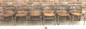昭和レトロ 学習椅子 6脚セット 幼児用 学習椅子 キッズチェア 公共施設を買い取りました♪(^_-)-☆